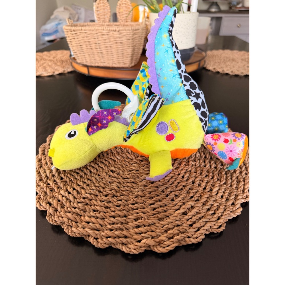Lamaze Flip Flap Dragon Baby Sensory Plush Toy Clip On Stroller Travel Toy